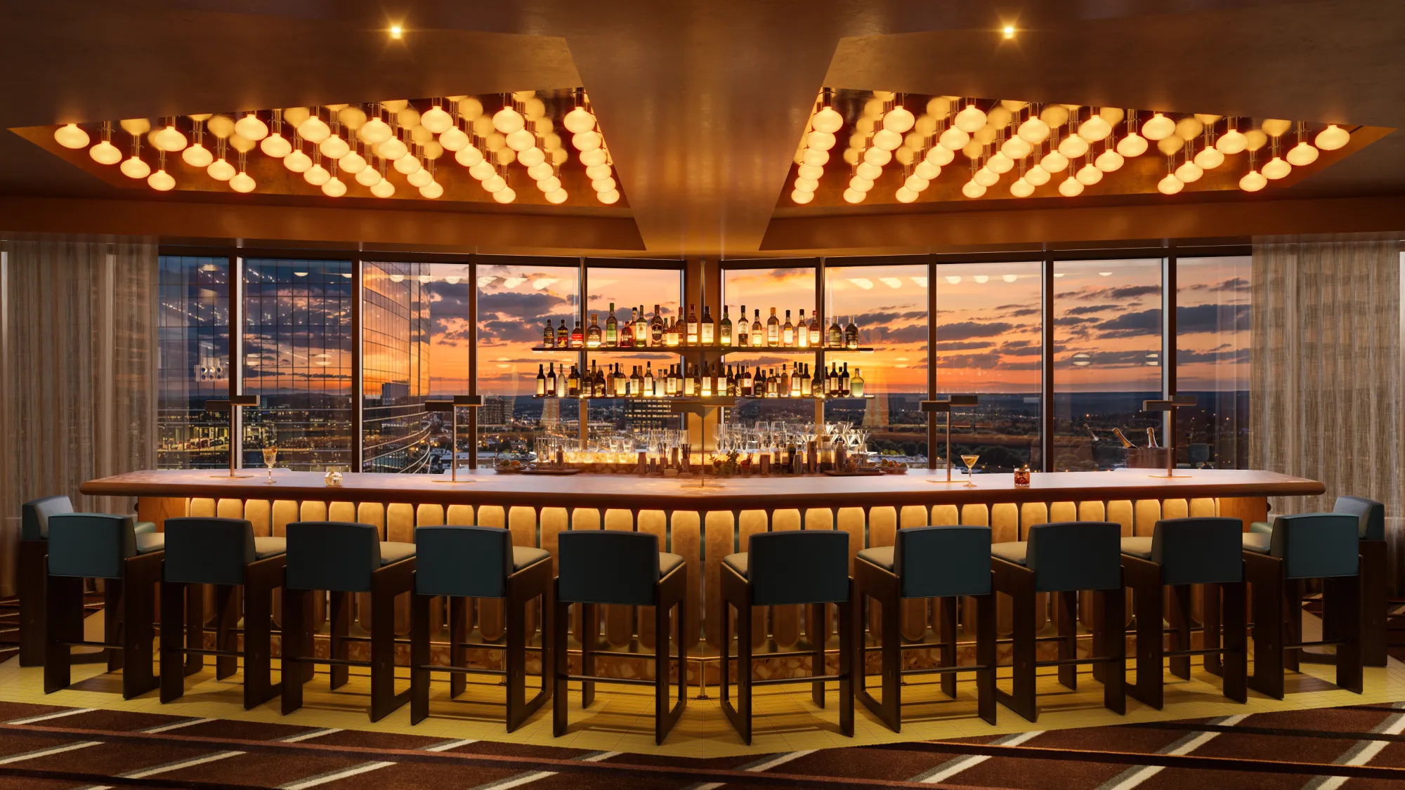 High Ground Lounge at Golden Hour